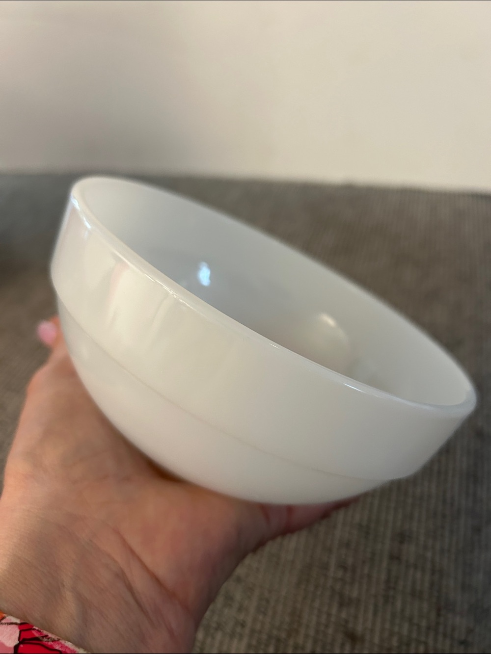 Vintage Fire King white bowl oven ware made USA colonial band white 6” diameter